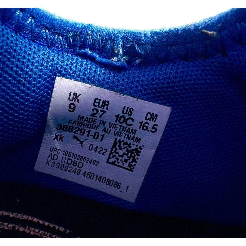Puma Pacer Future Splatter Mesh Low Top Sneakers Toddler 10C‎ Blue Casual Boys